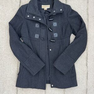 Women's Black Toggle Coat